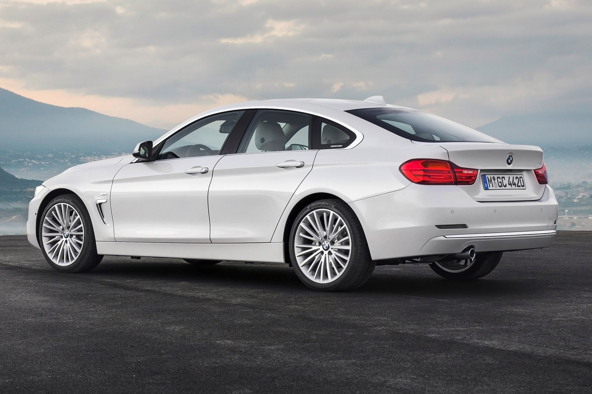 2015 Bmw 4 Series Gran Coupe White Side Rear View (View 4 of 11)