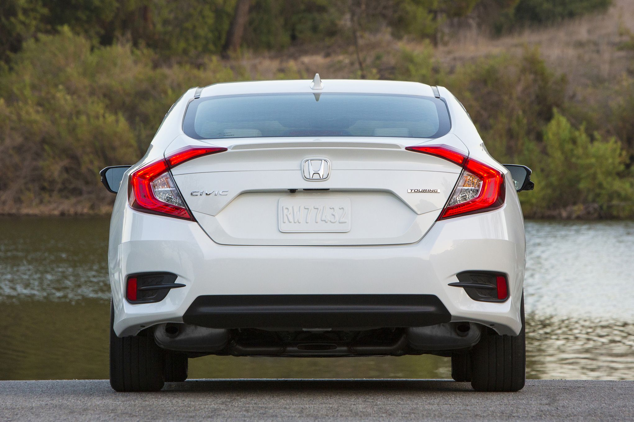 2016 Honda Civic Touring White Exterior Rear (View 12 of 36)