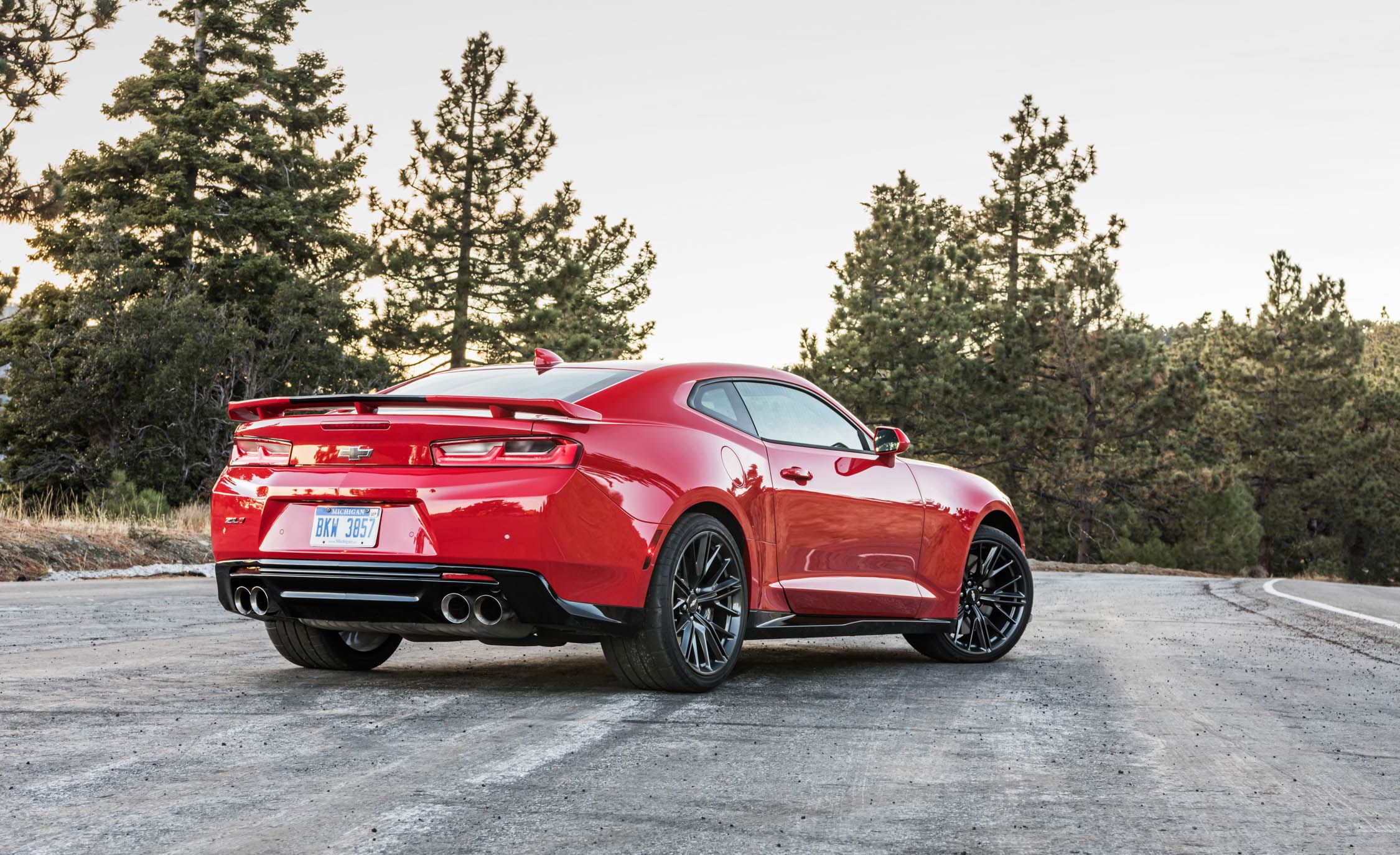 2017 Chevrolet Camaro ZL1 Red Exterior Rear And Side (View 61 of 62)