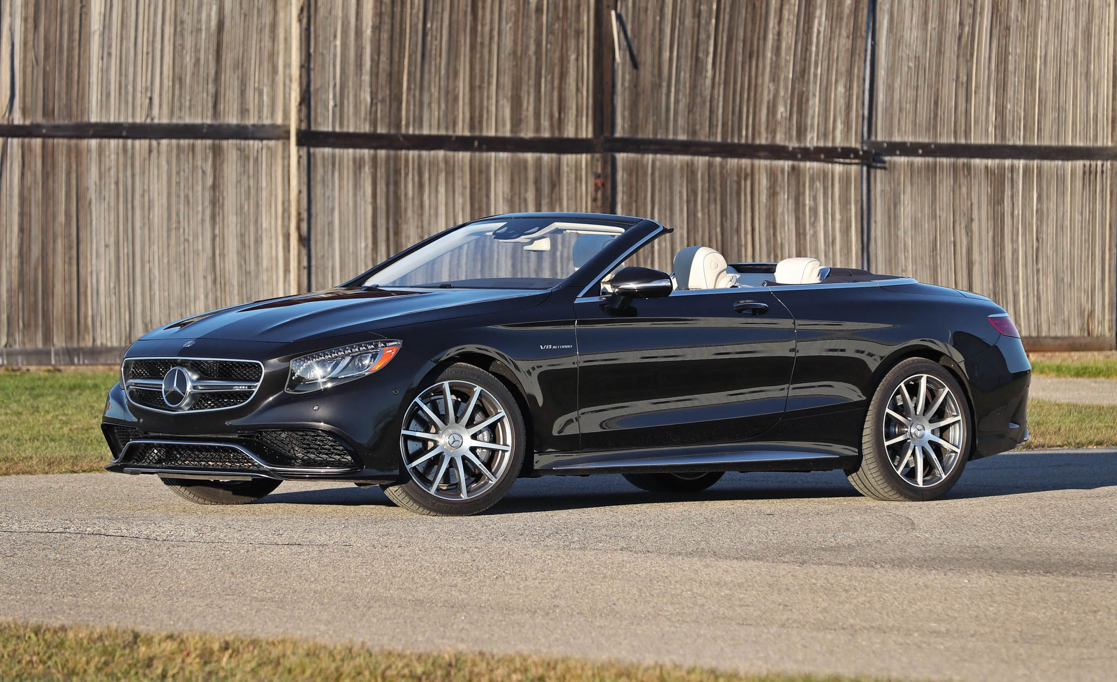 2017 Mercedes Amg S63 Cabriolet Exterior Front And Side Roof Open (View 38 of 38)