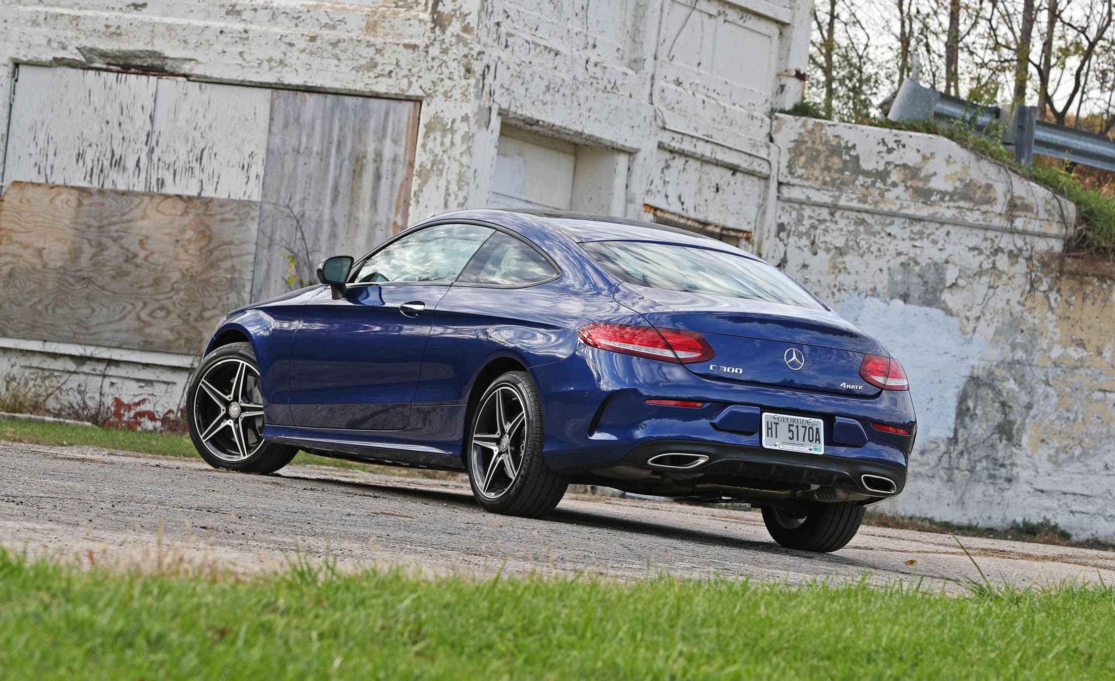 2017 Mercedes Benz C300 4MATIC Coupe Exterior Rear And Side (View 40 of 44)