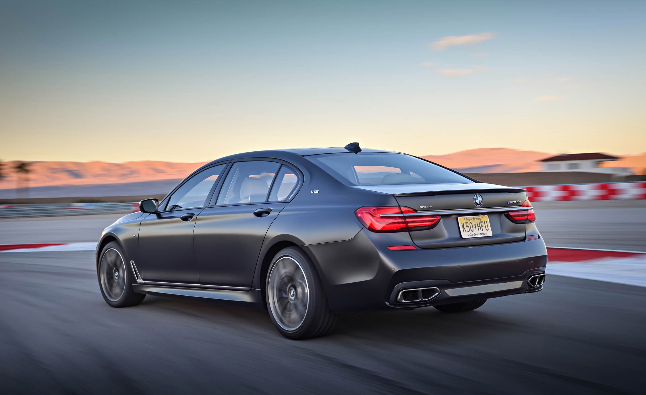 2017 Bmw M760i Xdrive Test Drive Grey Metallic Side And Rear Corner (Gallery 25 of 76)