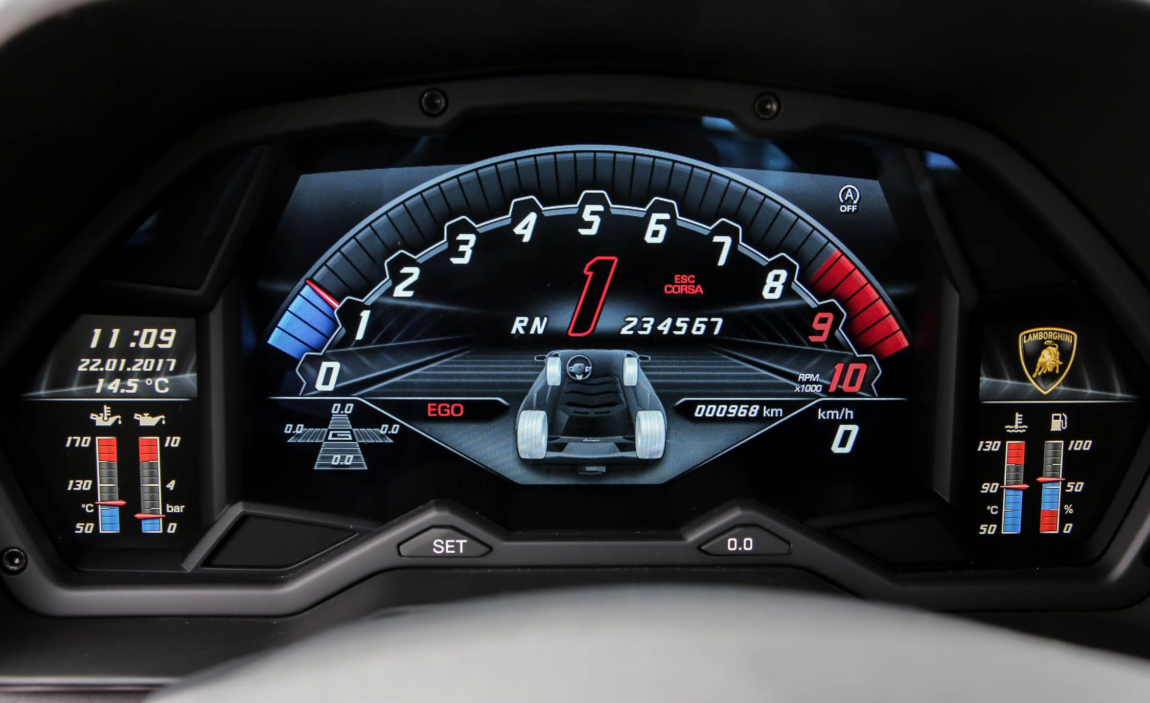 2017 Lamborghini Aventador S Interior View Speedometer Instrument Cluster (View 19 of 20)