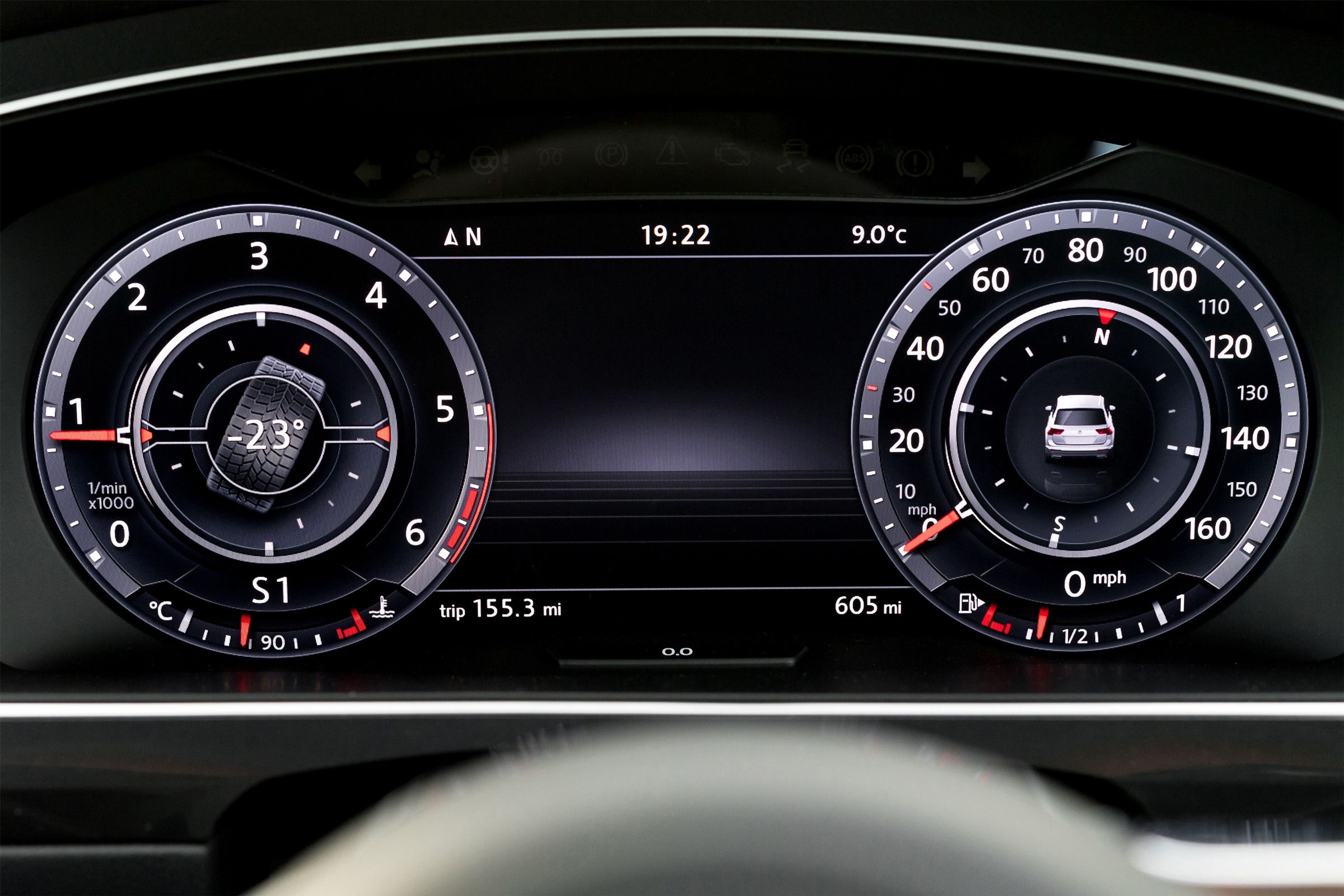 2017 Volkswagen Tiguan Interior View Speedometer Instrument Cluster (View 21 of 27)