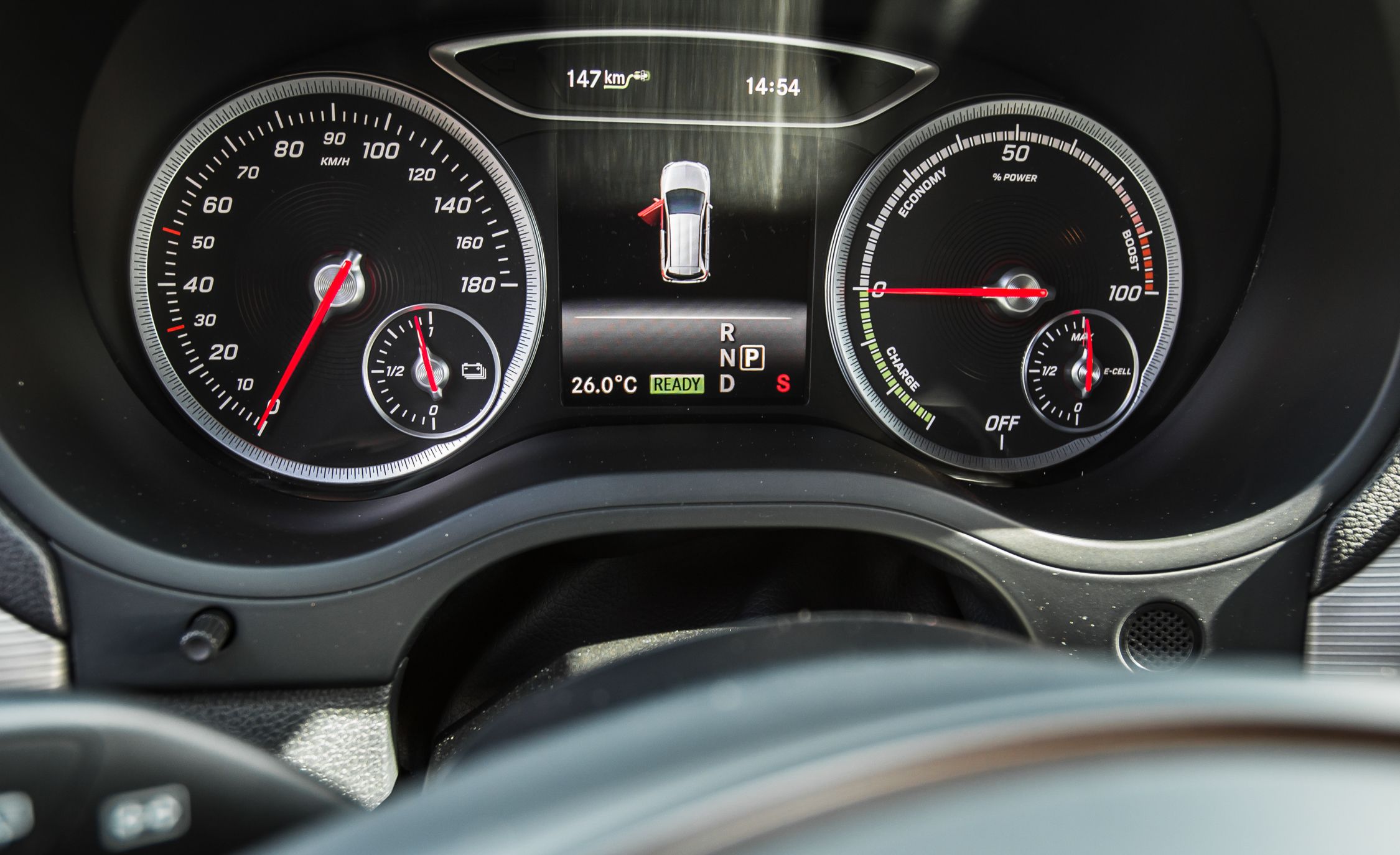 2017 Mercedes Benz B250e Interior View Speedometer Instrument Cluster (View 4 of 24)